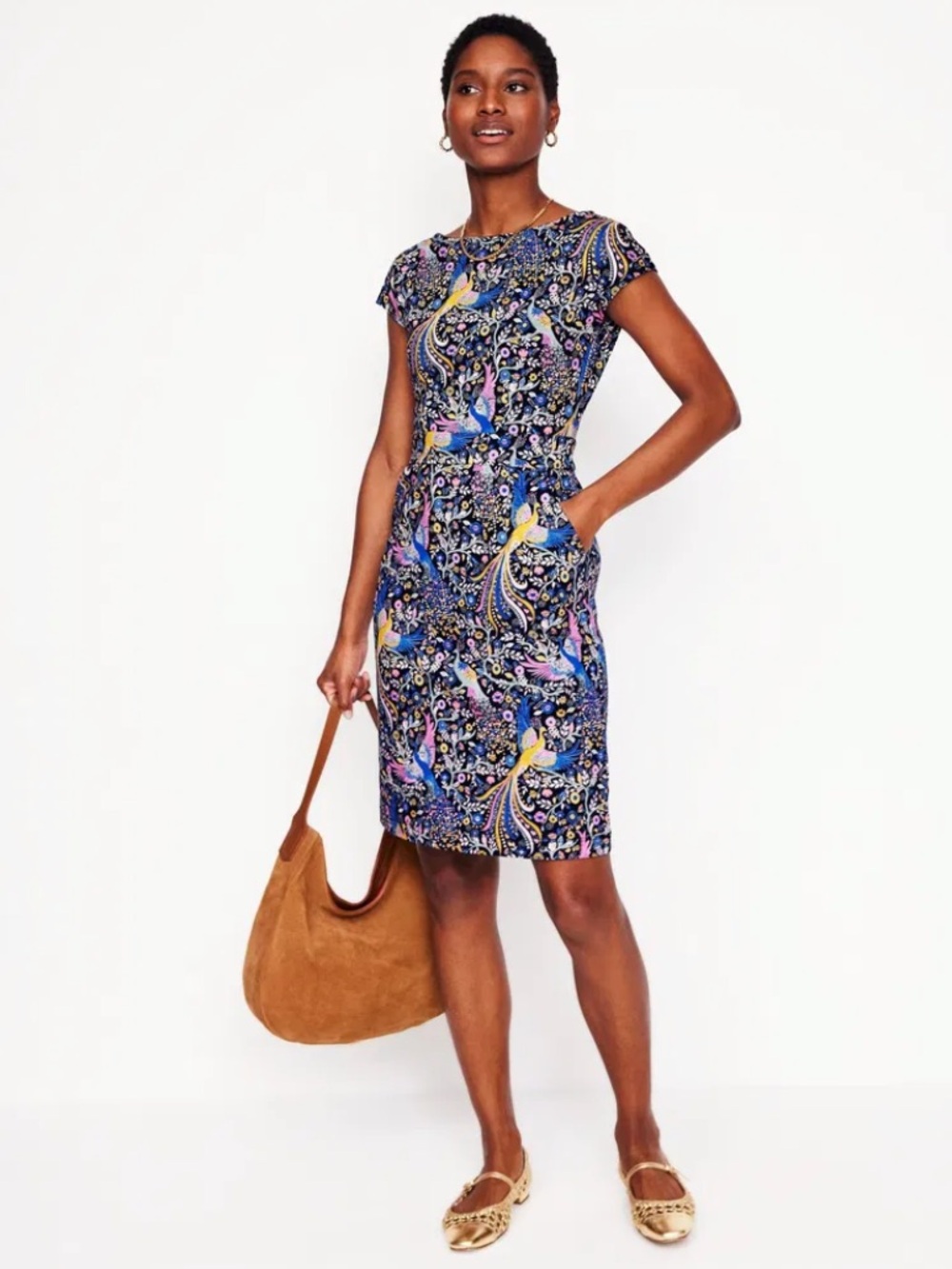 Boden Florrie Enchanting Peacock Dress Size 12R